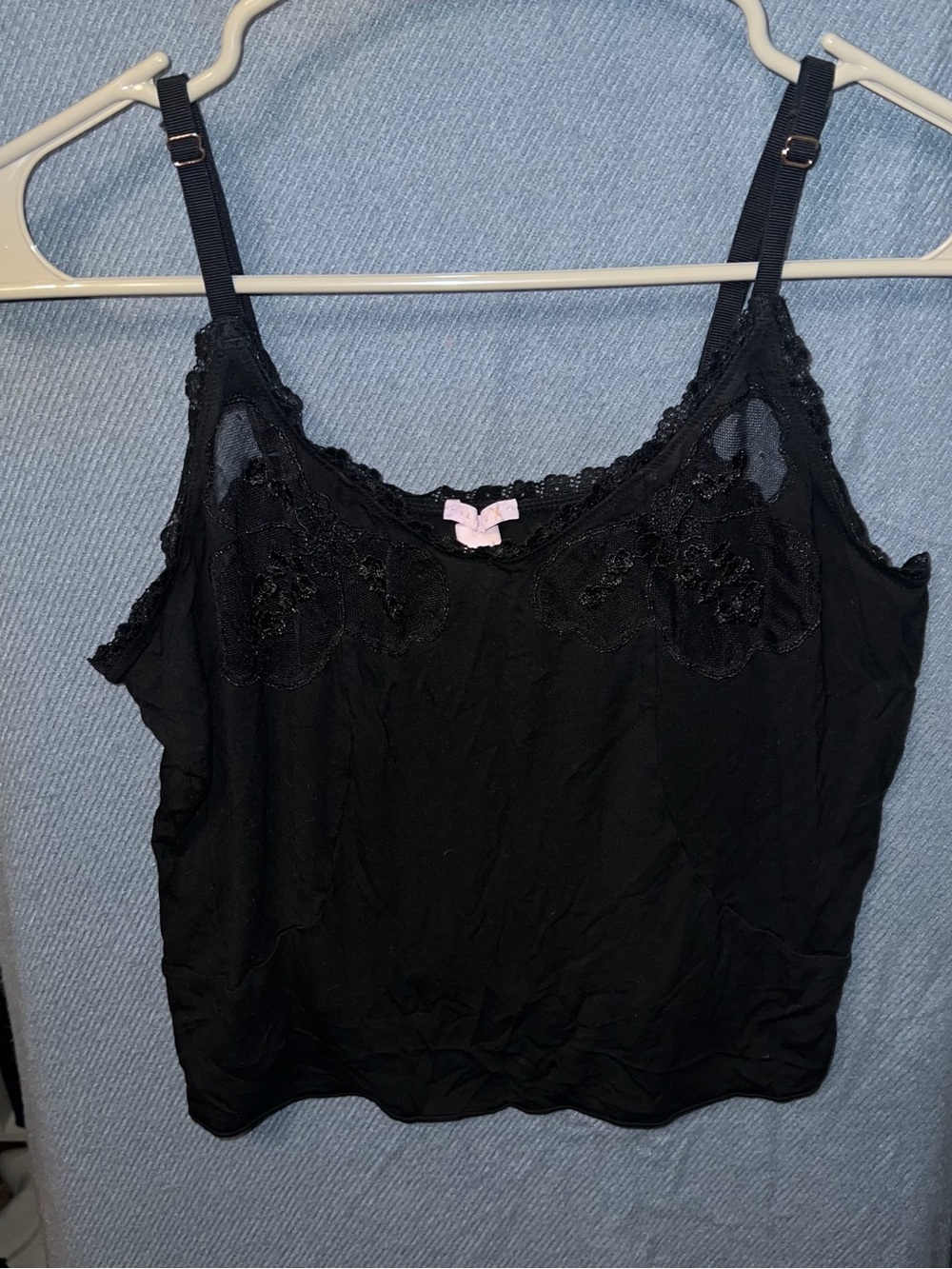 Savage X Fenty Black Lace Trim Camisole